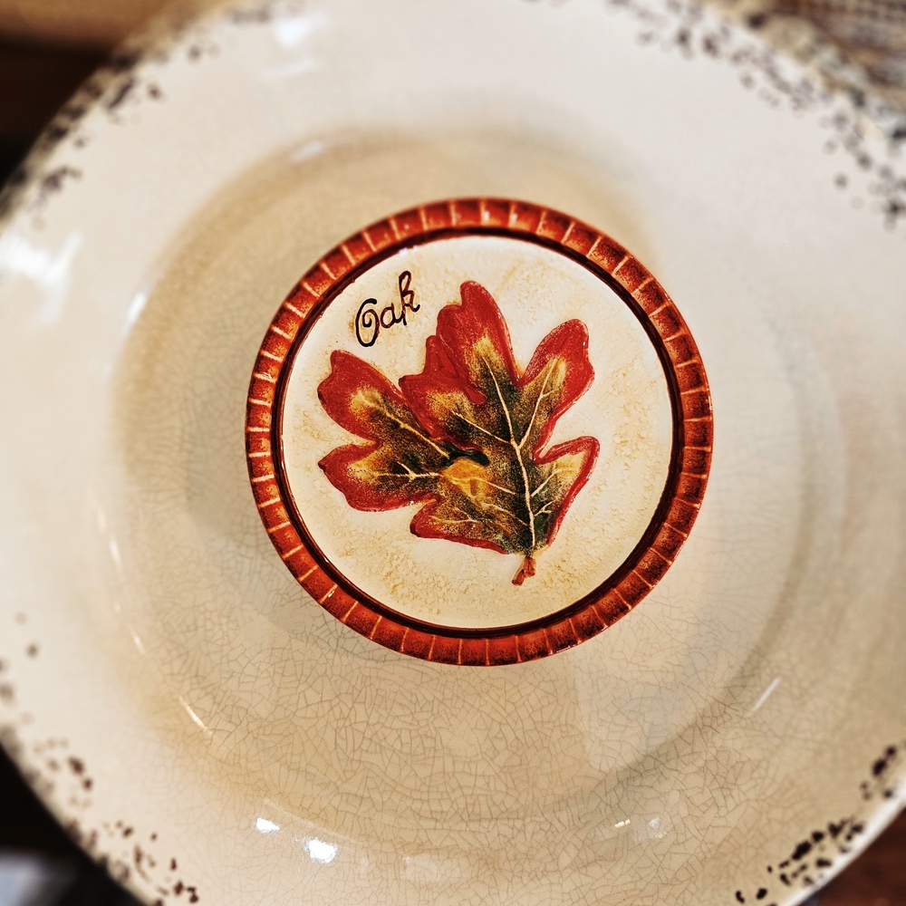 Fall Leaves MWW Set Of 4 Mini Plates - Picture 3 of 6